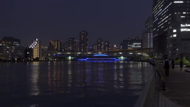 東京隅田川夜景 — ストック動画