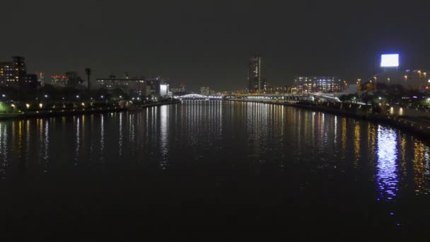 Tokyo Sumida River Vista Nocturna — Vídeo de stock