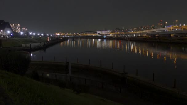 Tokyo Sumida River Night View — Stock Video