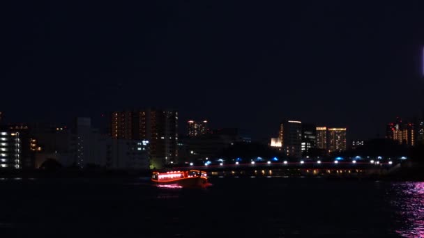 东京苏美达河夜景 — 图库视频影像