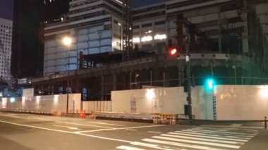 Tokyo yeniden geliştirme planlanan site gece görüntüsü 