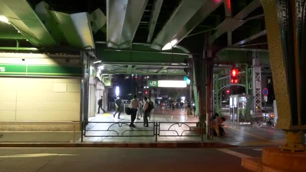 Tokyo Suidobashi Nachtzicht 2021Jun — Stockvideo