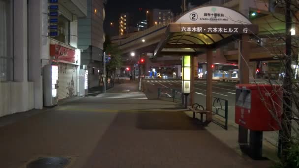 Tokyo Azabu Jyuban Widok Nocy 2021May — Wideo stockowe