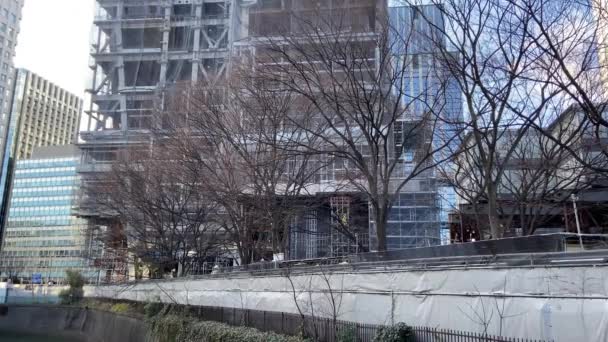 Tokiwabashi Sanierung Tokio Geplant — Stockvideo