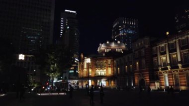 Tokyo istasyonu Otemachi marunouchi Gece Manzarası