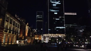 Tokyo istasyonu Otemachi marunouchi Gece Manzarası