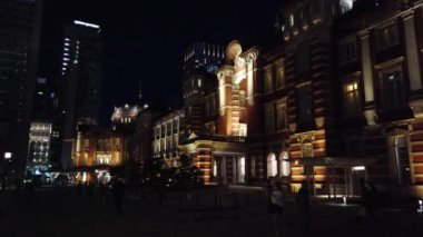 Tokyo istasyonu Otemachi marunouchi Gece Manzarası