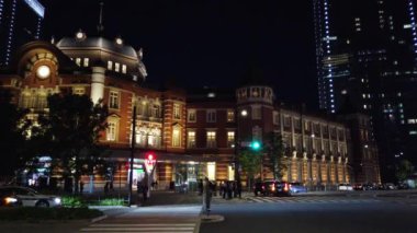 Tokyo istasyonu Otemachi marunouchi Gece Manzarası