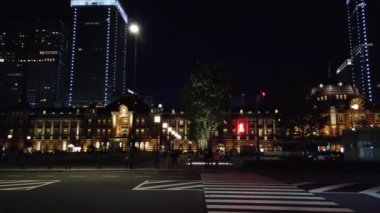 Tokyo istasyonu Otemachi marunouchi Gece Manzarası