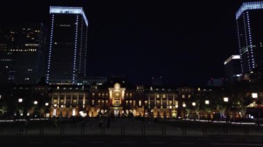 Tokyo istasyonu Otemachi marunouchi Gece Manzarası
