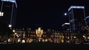 Tokyo istasyonu Otemachi marunouchi Gece Manzarası