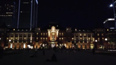 Tokyo istasyonu Otemachi marunouchi Gece Manzarası