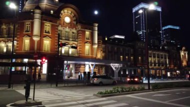 Tokyo istasyonu Otemachi marunouchi Gece Manzarası