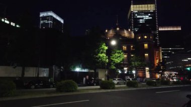 Tokyo istasyonu Otemachi marunouchi Gece Manzarası
