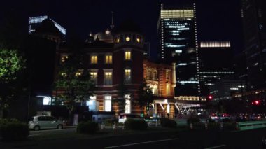 Tokyo istasyonu Otemachi marunouchi Gece Manzarası