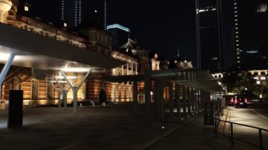 Tokyo istasyonu Otemachi marunouchi Gece Manzarası