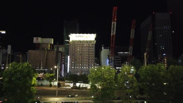 东京站Otemachi Marunouchi夜景 — 图库视频影像