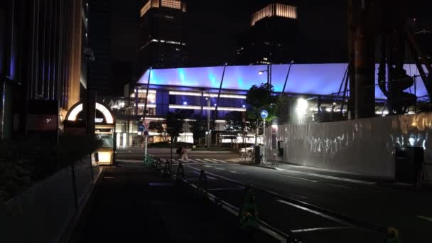 东京站Otemachi Marunouchi夜景 — 图库视频影像