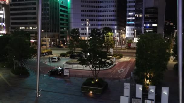 Токийская Станция Otemachi Marunouchi Night View — стоковое видео