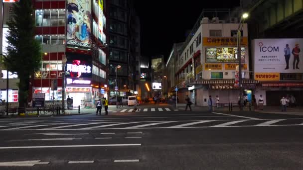 Tóquio Akihabara Vista Noturna — Vídeo de Stock