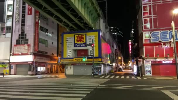 Tóquio Akihabara Vista Noturna — Vídeo de Stock