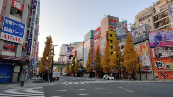 Tokyo Akihabara Wczesny Ranek — Wideo stockowe