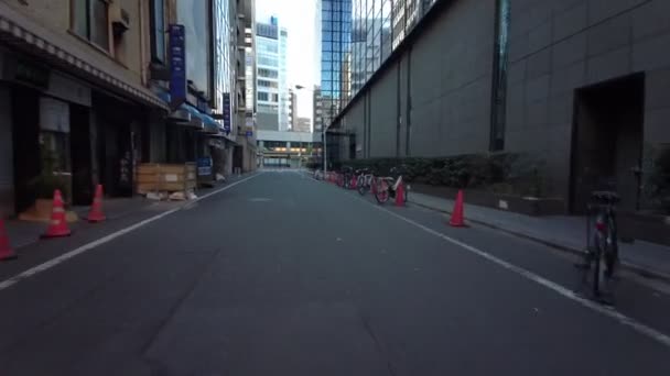 Tóquio Ginza Ano Novo Ciclismo — Vídeo de Stock