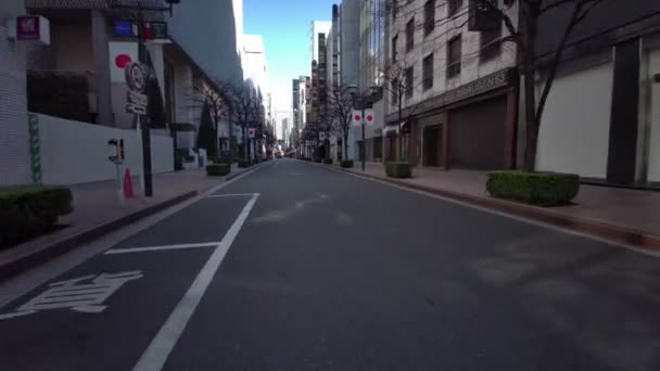 Tokio Ginza Neujahrsradfahren — Stockvideo