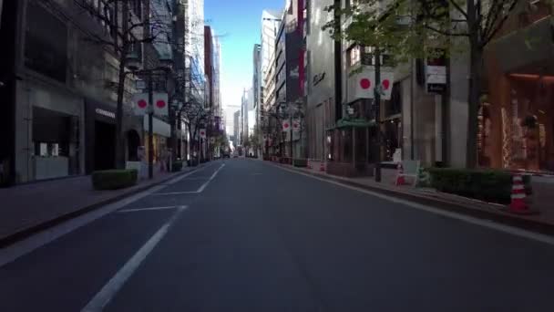 Tokyo Ginza Nyårsdag Cykling — Stockvideo