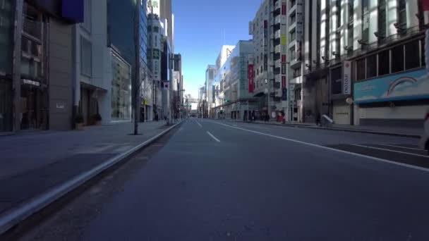 Tokyo Ginza Nyårsdag Cykling — Stockvideo