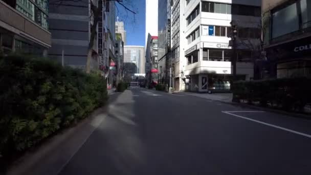 Tokio Ginza Neujahrsradfahren — Stockvideo