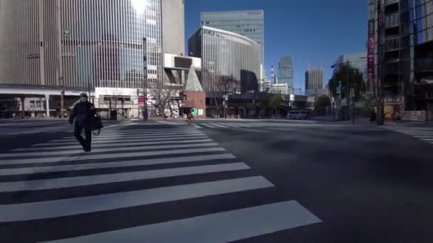 Τόκιο Ginza Πρωτοχρονιά Ποδηλασία — Αρχείο Βίντεο