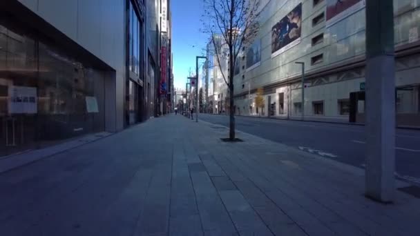 Tokyo Ginza Nyårsdag Cykling — Stockvideo