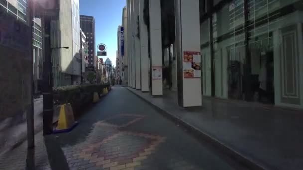 Tokyo Ginza New Year Day Cycling — Stock Video