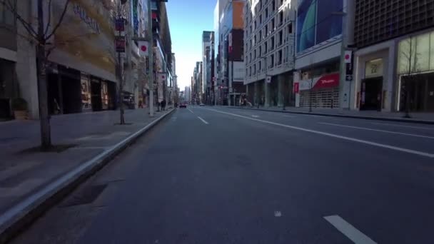 Tokyo Ginza Nyårsdag Cykling — Stockvideo
