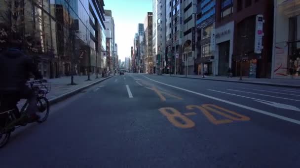 Tóquio Ginza Ano Novo Ciclismo — Vídeo de Stock