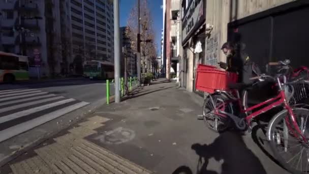 Tokyo Capodanno Ciclismo — Video Stock