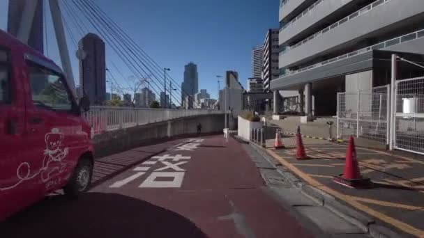 Nyårsdagen Tokyo Cykling — Stockvideo