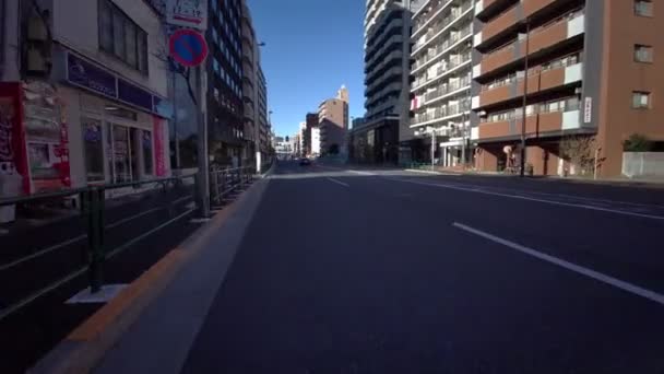Nyårsdagen Tokyo Cykling — Stockvideo