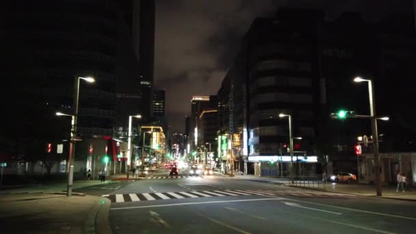Tóquio Nihonbashi Vista Noturna — Vídeo de Stock