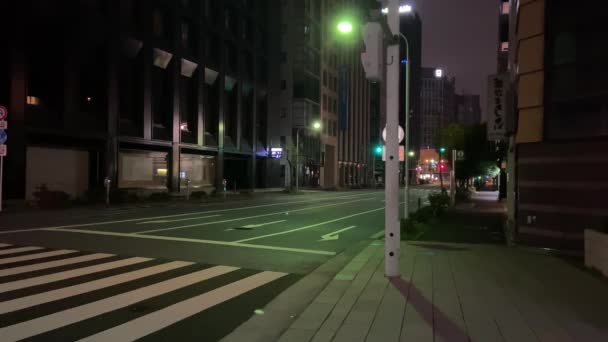 Tokyo Nihonbashi Nachtzicht — Stockvideo