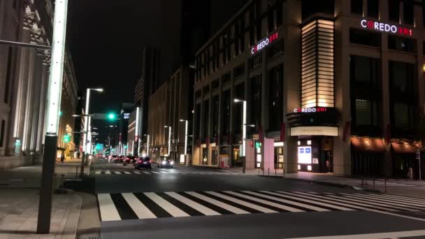 Ночной Вид Токио Нонбаши — стоковое видео