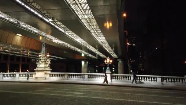 Tokyo Nihonbashi Nachtzicht — Stockvideo