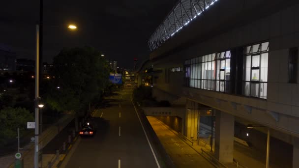 Odaiba Японии Tokyo Night View — стоковое видео