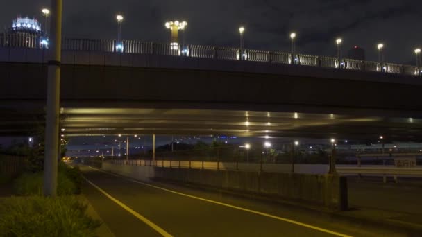 Odaiba Japonii Tokyo Night View — Wideo stockowe