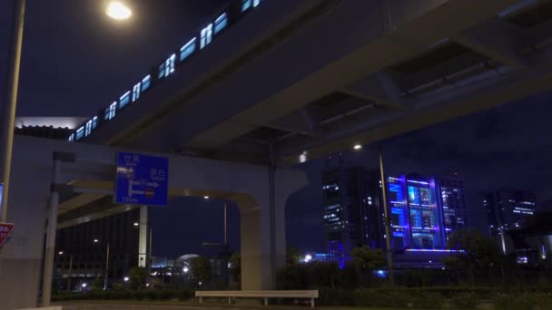 Odaiba Japánban Tokyo Night View — Stock videók