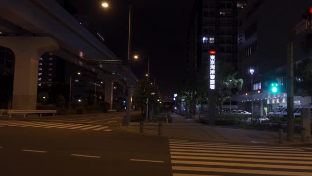 Odaiba Japan Tokyo Night View – stockvideo