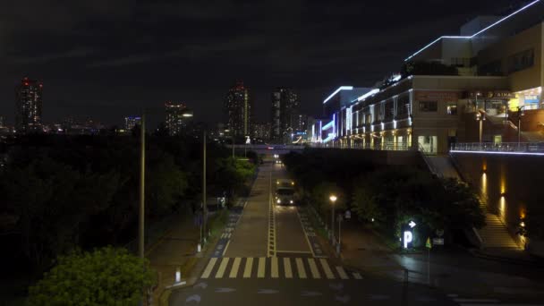 Japonya Odaiba Tokyo Gece Manzarası — Stok video