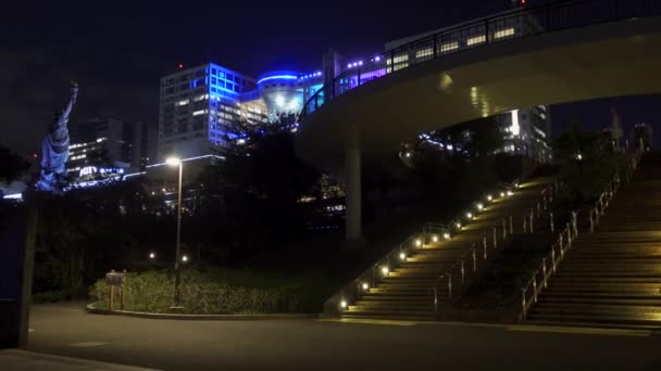 Odaiba Japan Tokyo Night View — Stockvideo