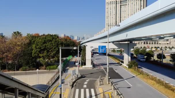 Tokio Odaiba Landschaft Videoclip — Stockvideo